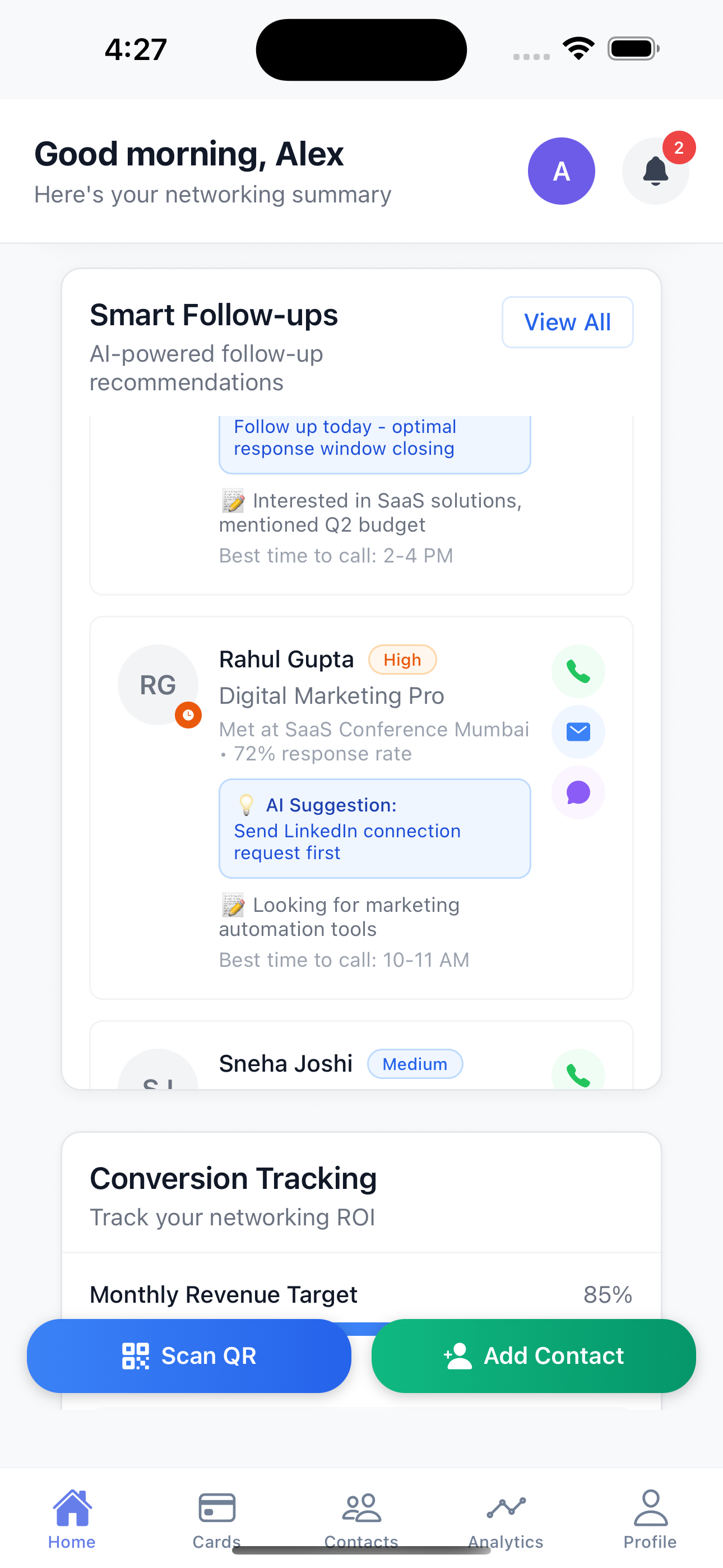 Smart Follow-ups Dashboard