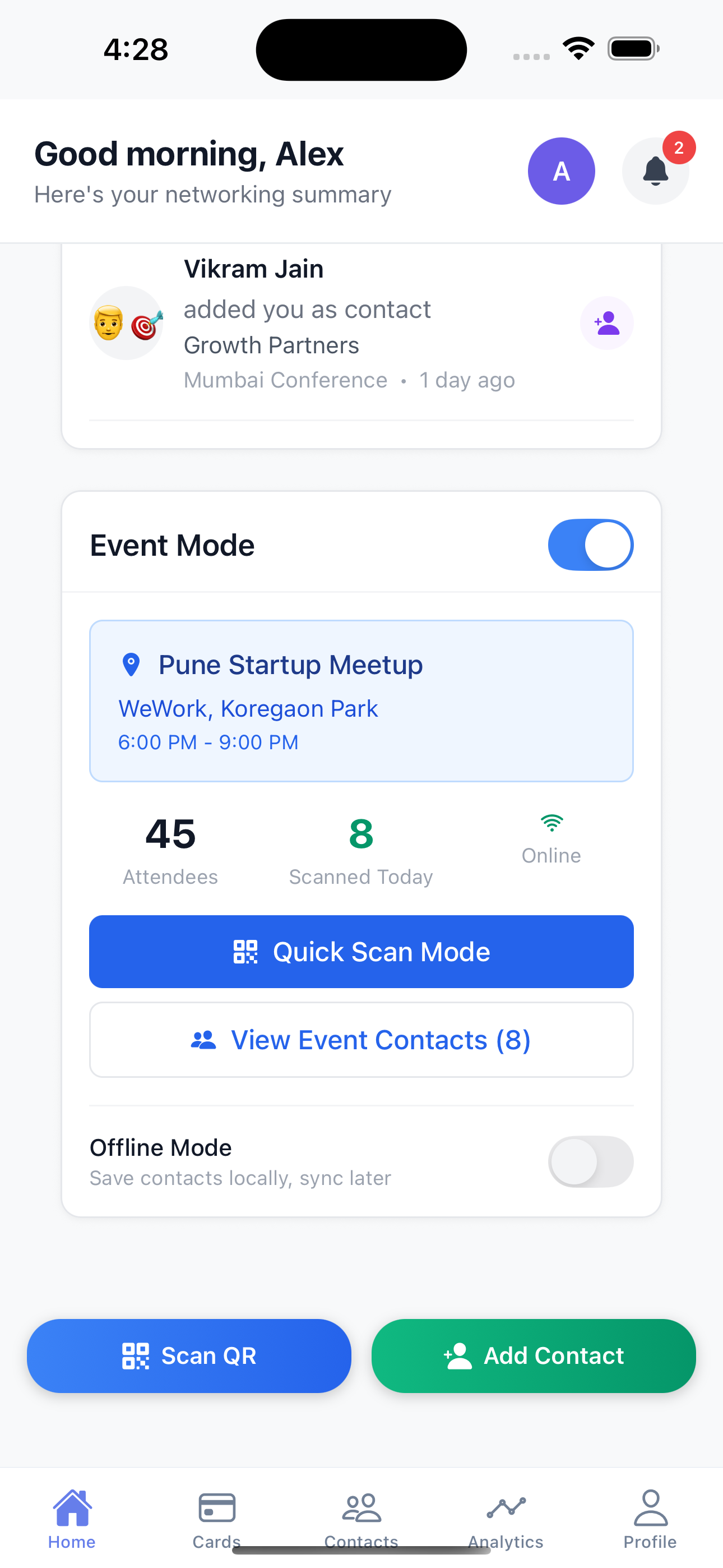 Event Mode Interface